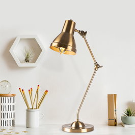 Opviq Lámpara de mesa Vintage con acabado en cobre macizo